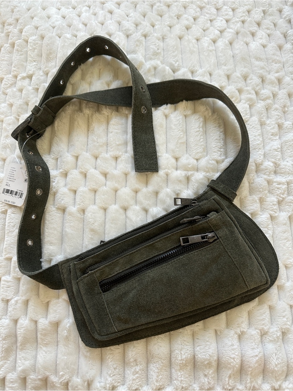 NWT Free People Avalon Suede Sling Bag - Picture 5 of 8